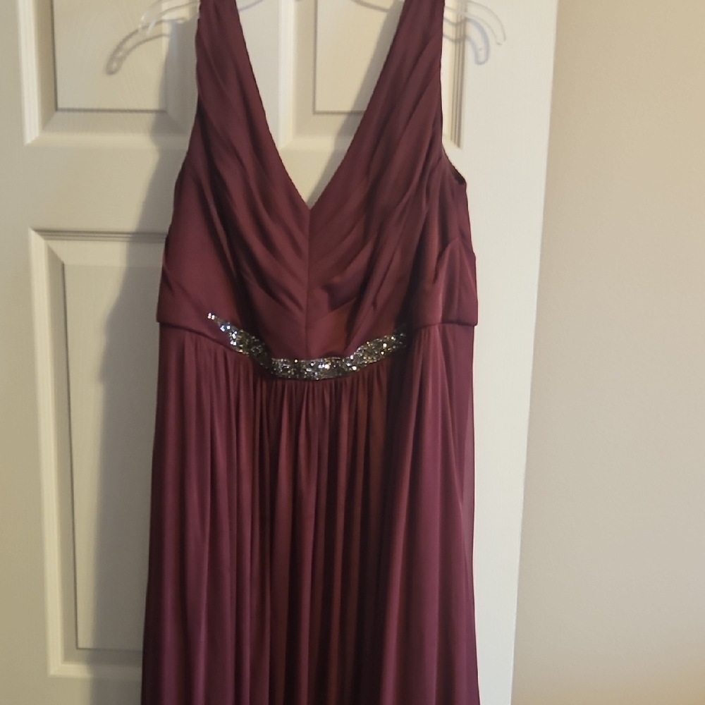 Maroon Davids Bridal Bridesmaid Dress